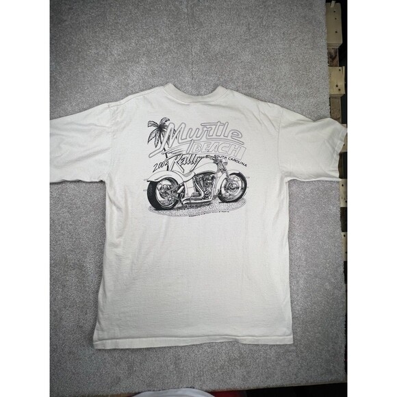 Vintage 2002 Bike Week Myrtle Beach T-Shirt Distressed Men’s Large - Picture 6 of 8